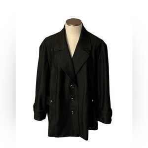 Jones Studio Dress Coat Size 22 Charcoal Color